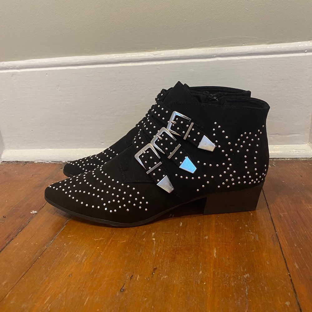 Black Studded Booties